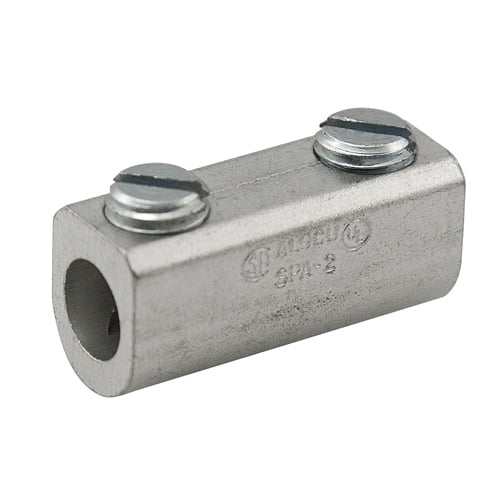 Aluminum Splicer/Reducer, Dual Rated, Conductor Range 2-14, Tin Plated, UL, CSA