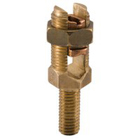 Permaground Bronze Service Post Connector, Male, Conductor Range 4/0-1, 5/8-11 x 1in Stud Size, Short Stud, Double Conductor, UL, CSA