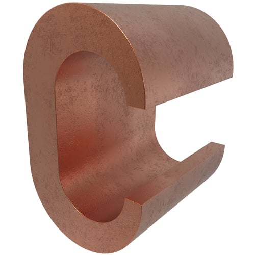Permaground Copper Grounding C Crimp, Main Conductor Range 4/0-3/0 Sol, Tap Range 4/0-3/0 Sol, UL, CSA