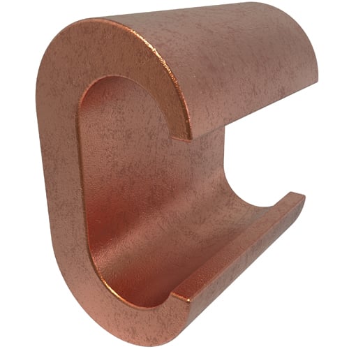 Permaground Copper Grounding C Crimp, Main Conductor Range 4-6 Sol, Tap Range 4 Str-4 Sol, UL, CSA