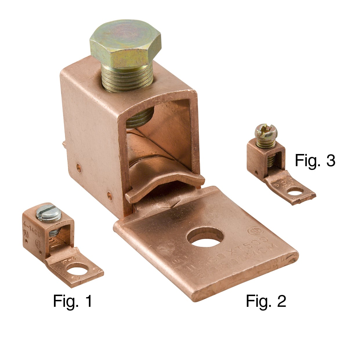 Copper Mechanical Lug, Conductor Range 4/0-6, 1 Port, 1 Hole, 5/16 Bolt Size, UL, CSA
