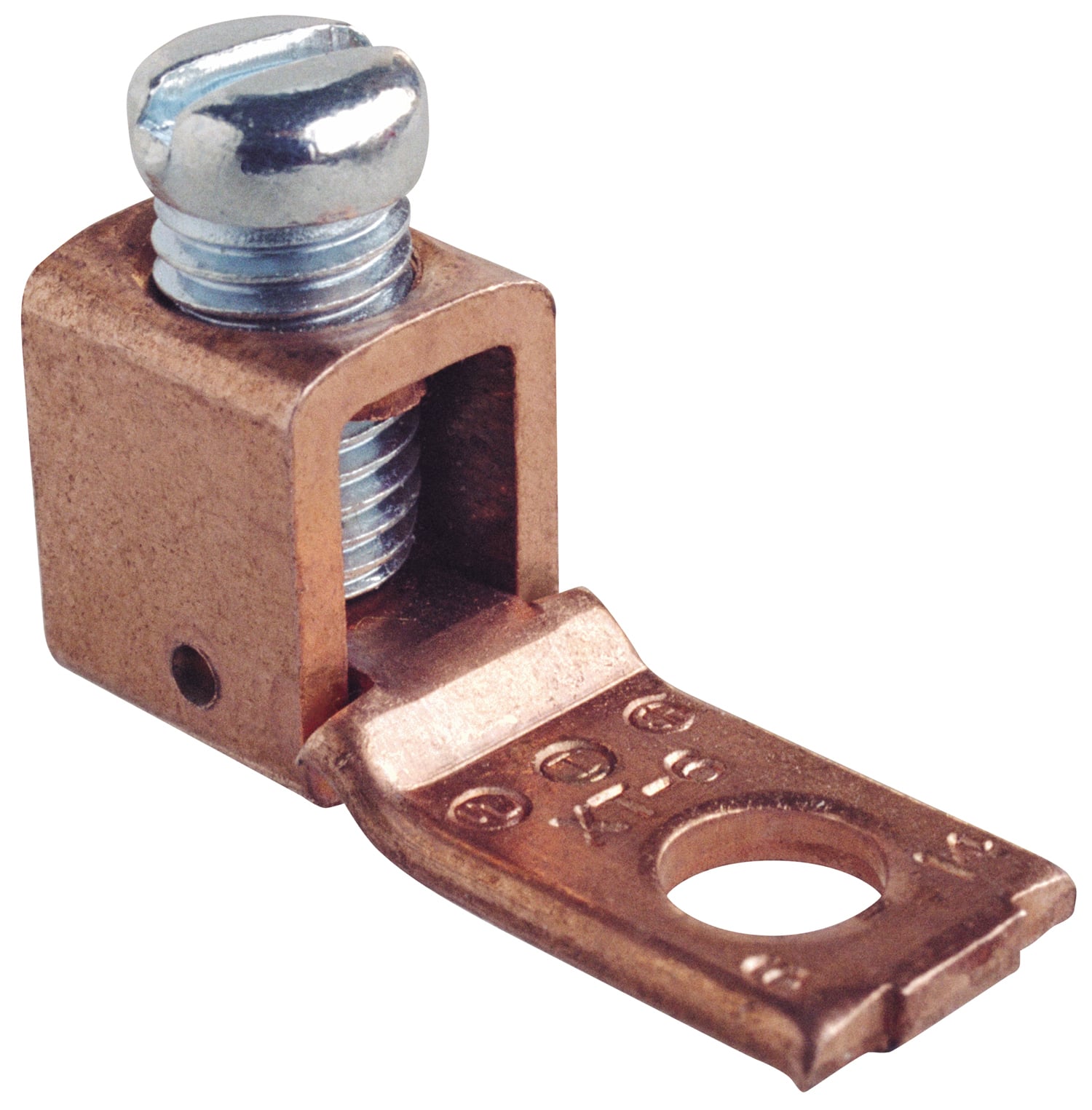 Copper Mechanical Lug, Conductor Range 6-14, 1 Port, 1 Hole, #10 Bolt Size, UL, CSA