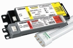 OBS50340 2 lamp 120V  10 percent THD programmed rapid start normal ballast factor electronic ballast in an F enclosure size for FT40TT5 lamp