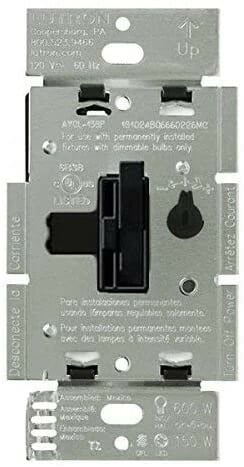 Ariadni Fan Control, 3-way/single-pole, quiet 3-speed, 120V/1.5A in black