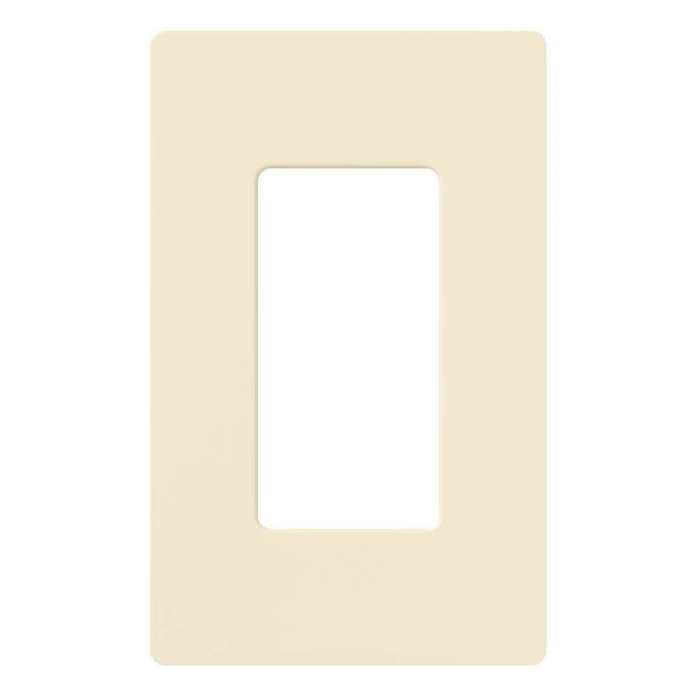 Claro Wallplate, Gloss Finish, Single-gang in almond