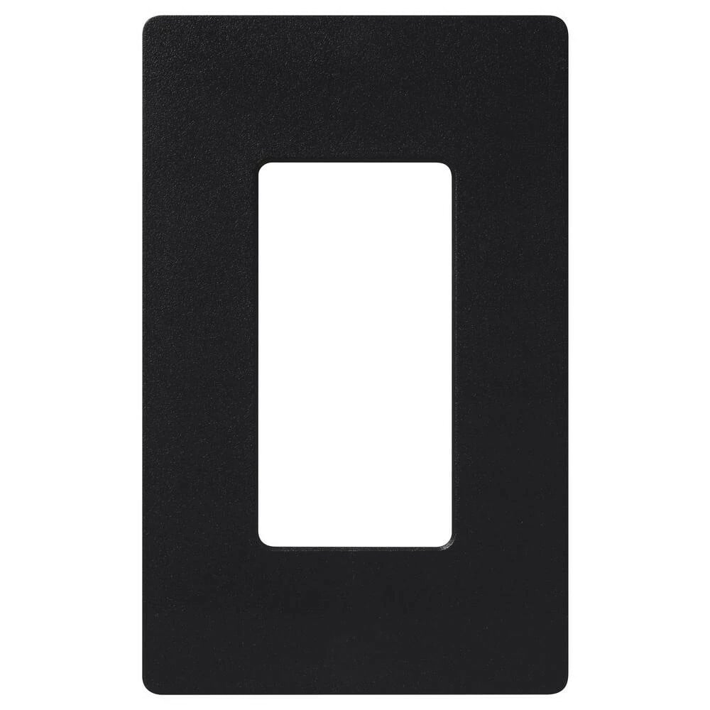 Claro Wallplate, Gloss Finish, Single-gang in black