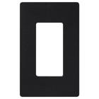 Claro Wallplate, Gloss Finish, Single-gang in black