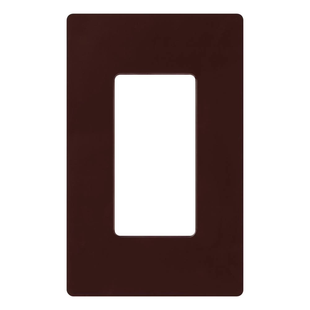 Claro Wallplate, Gloss Finish, Single-gang in brown