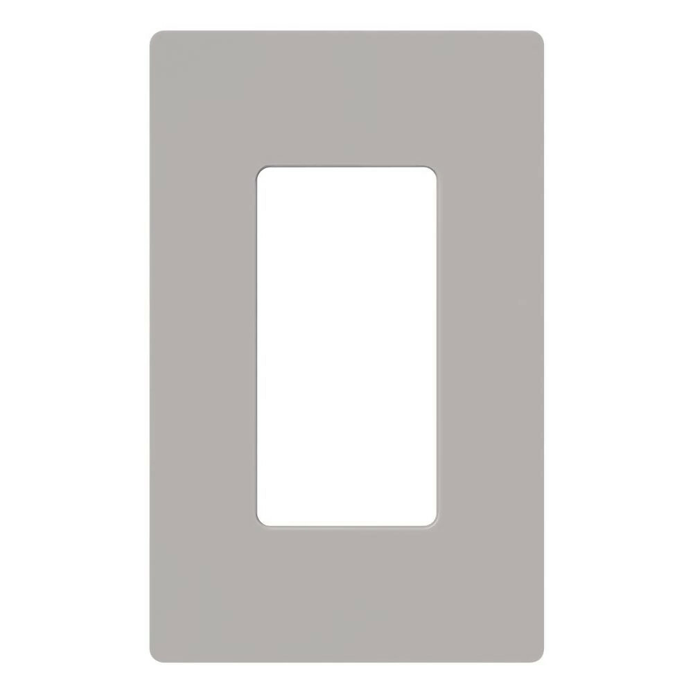 Claro Wallplate, Gloss Finish, Single-gang in gray