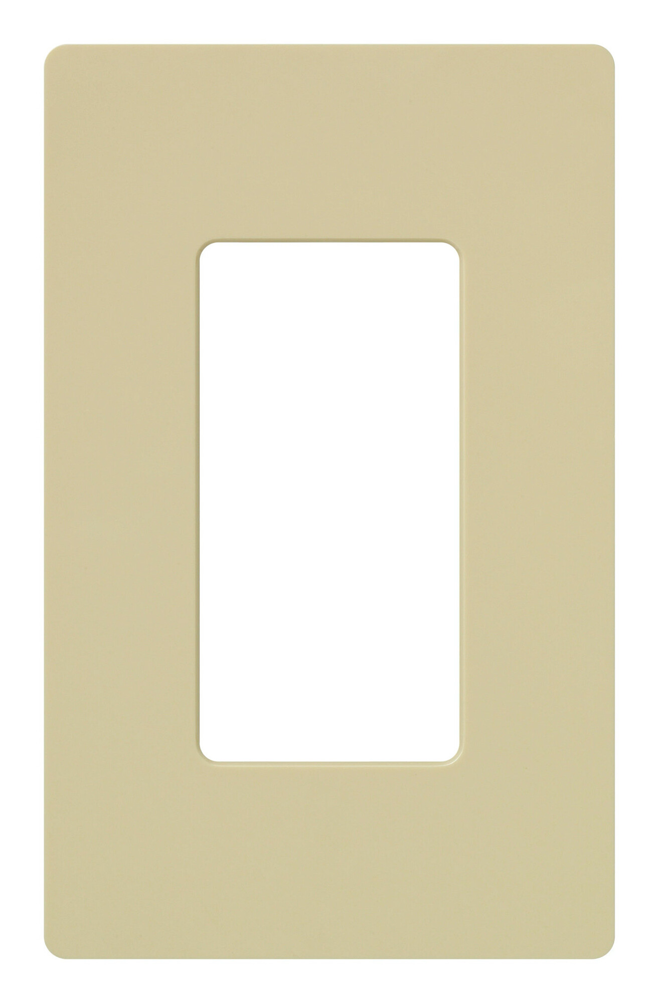 Claro Wallplate, Gloss Finish, Single-gang in ivory