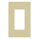 Claro Wallplate, Gloss Finish, Single-gang in ivory