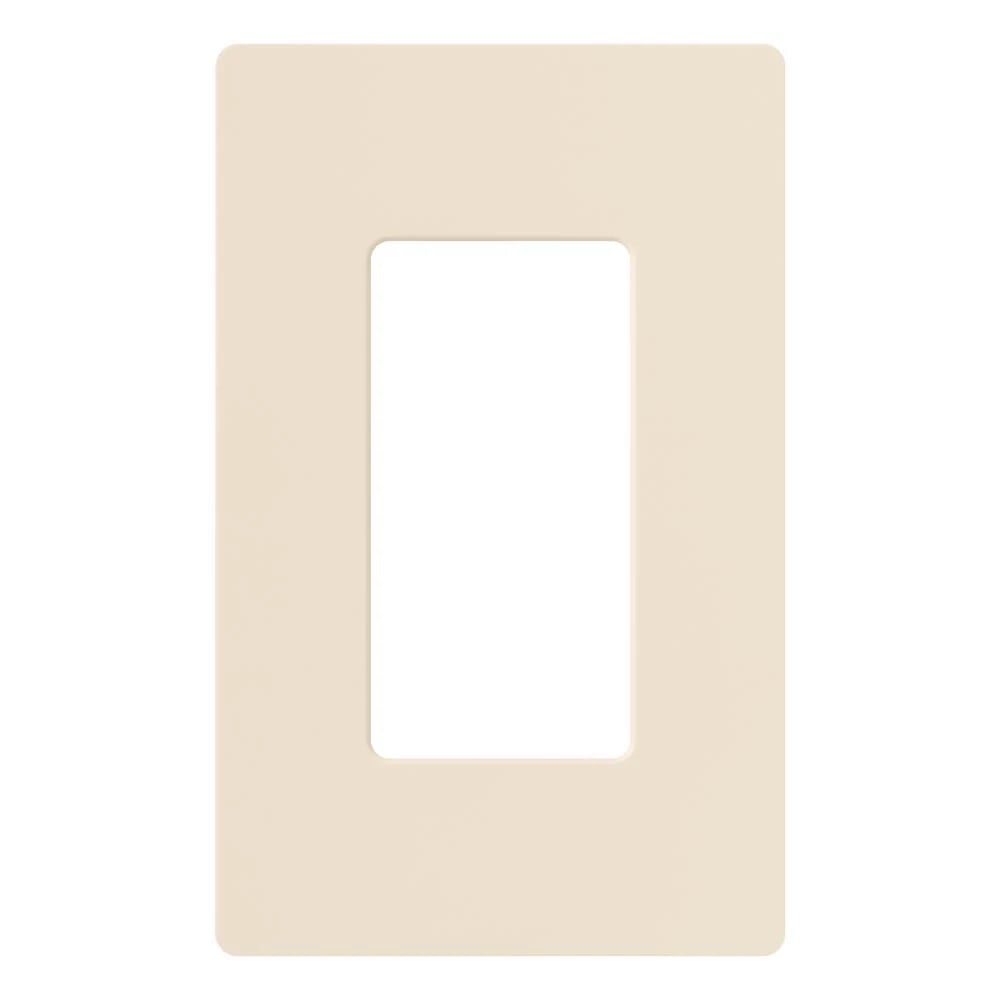 Claro Wallplate, Gloss Finish, Single-gang in light almond