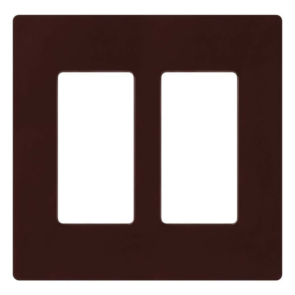 Claro Wallplate, Gloss Finish, Two-gang in brown