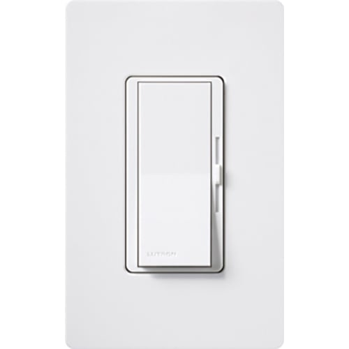 Diva Dimmer - Gloss Finish, Fluorescent or LED Dimming with 3-Wire Ballasts and Drivers, 3-way/single-pole, 120V/8A in white