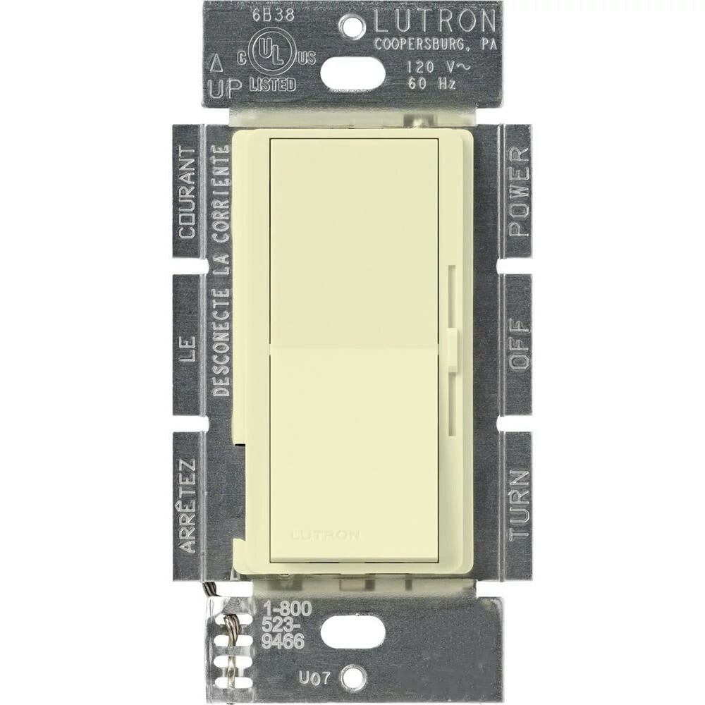Lutron Diva 3-Speed 1.5A Fan Control, Single-Pole/3-Way, Almond