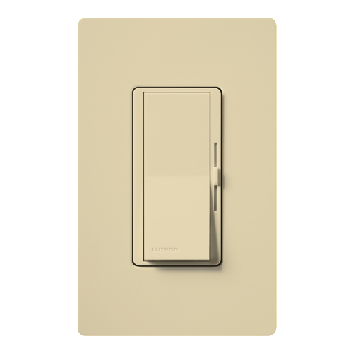Diva Dimmer - Gloss Finish, Magnetic Low-Voltage, 3-way, 120V/1000VA (800W) clamshell packaging in ivory