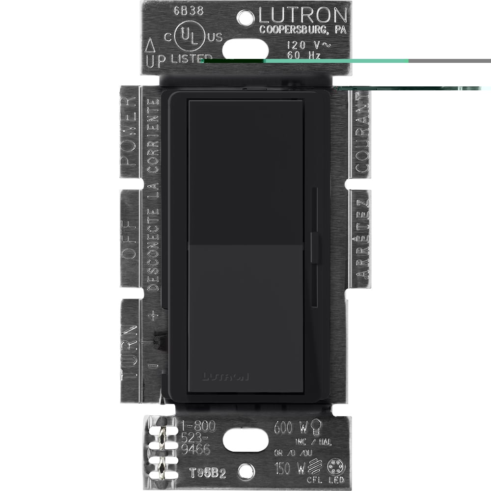 Diva Dimmer - Satin Finish, Electronic Low-Voltage, Single-pole, 120V/300W in midnight