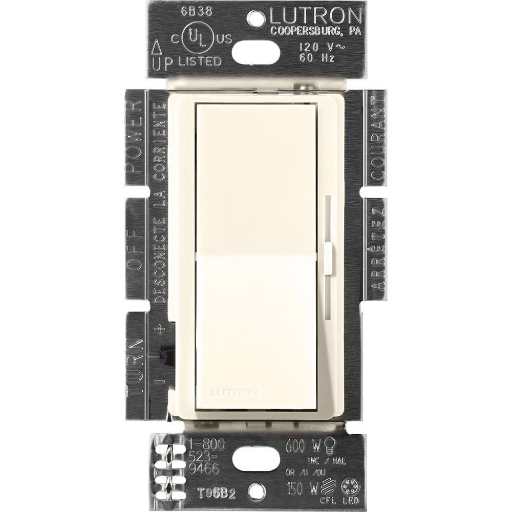 Diva Dimmer - Satin Finish, Electronic Low-Voltage, 3-way, 120V/300W in biscuit