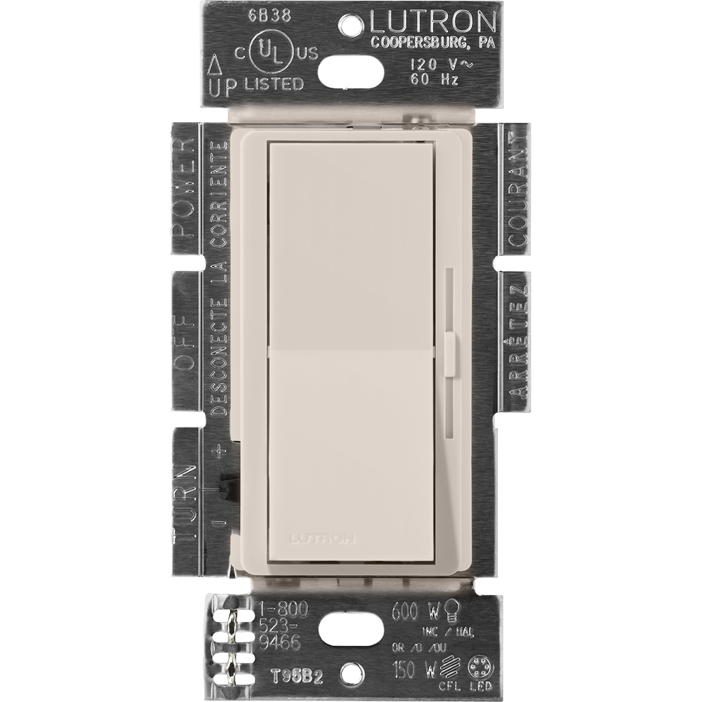 Diva Dimmer - Satin Finish, Electronic Low-Voltage, 3-way, 120V/300W in taupe