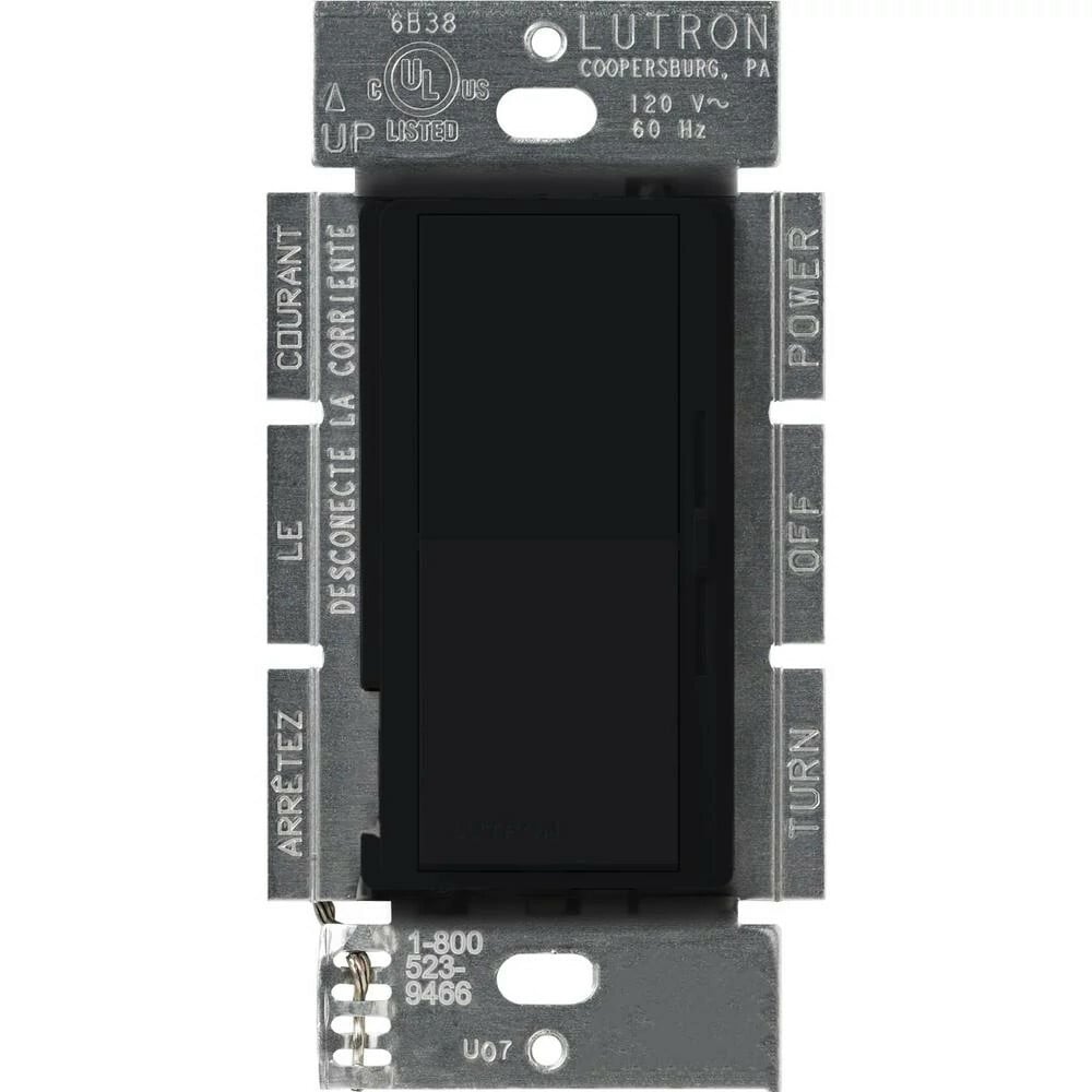 Lutron Diva 3-Speed 1.5A Fan Control, Single-Pole/3-Way, Midnight