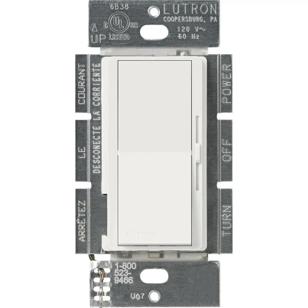 Lutron Diva 3-Speed 1.5A Fan Control, Single-Pole/3-Way, Snow