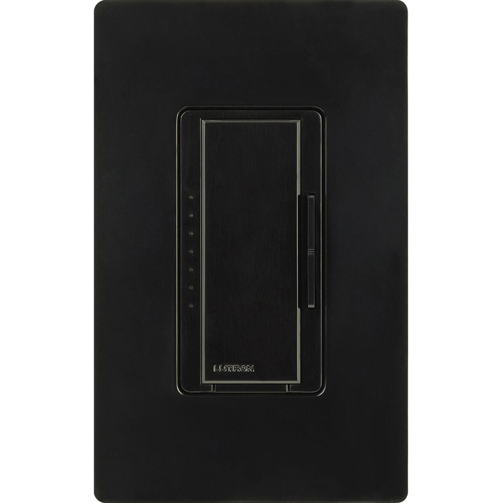 Maestro Dimmer - Gloss Finish, Incandescent/Halogen, Multi-location/single-pole, 120V/1000W in black
