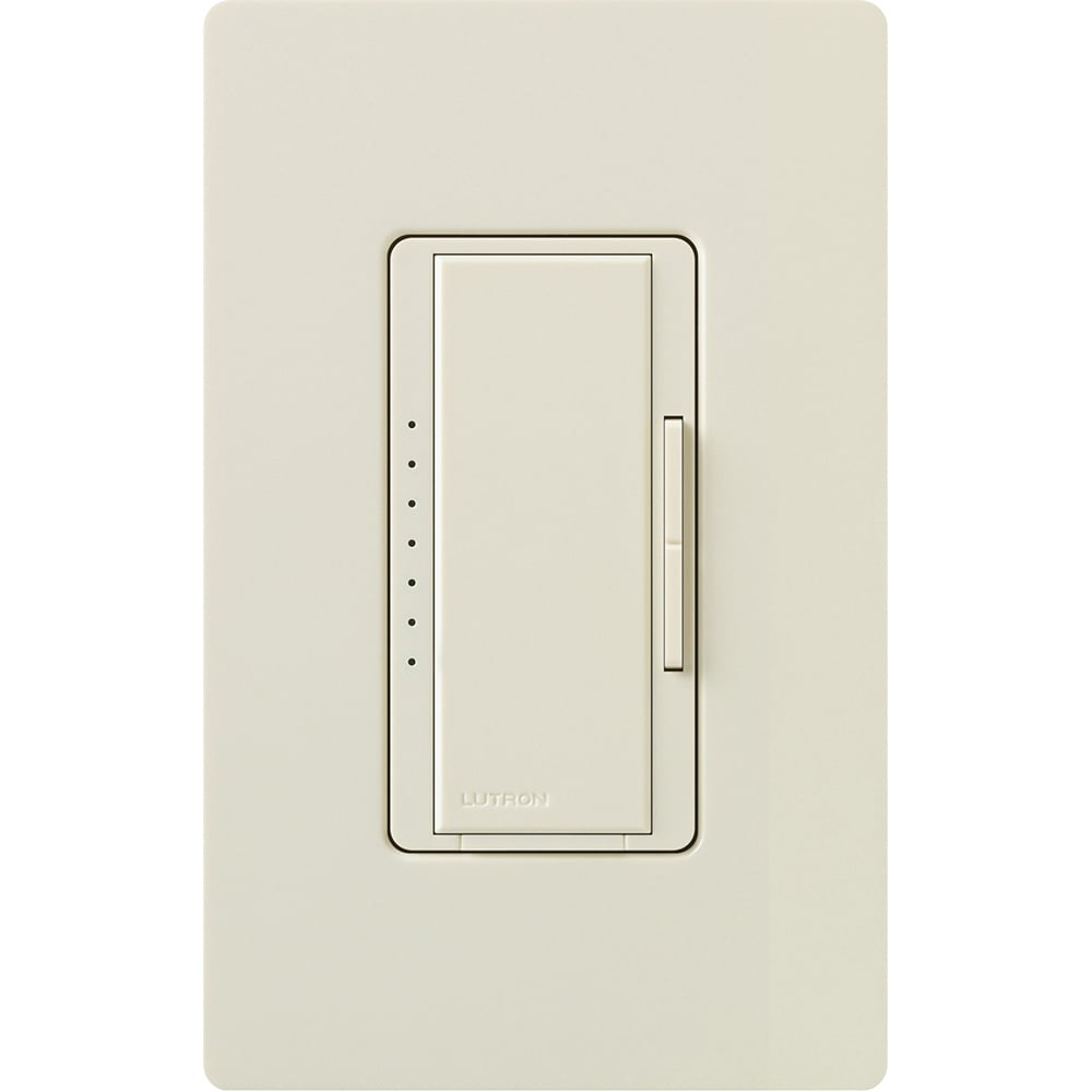 Maestro Dimmer - Gloss Finish, Incandescent/Halogen, Multi-location/single-pole, 120V/1000W in light almond