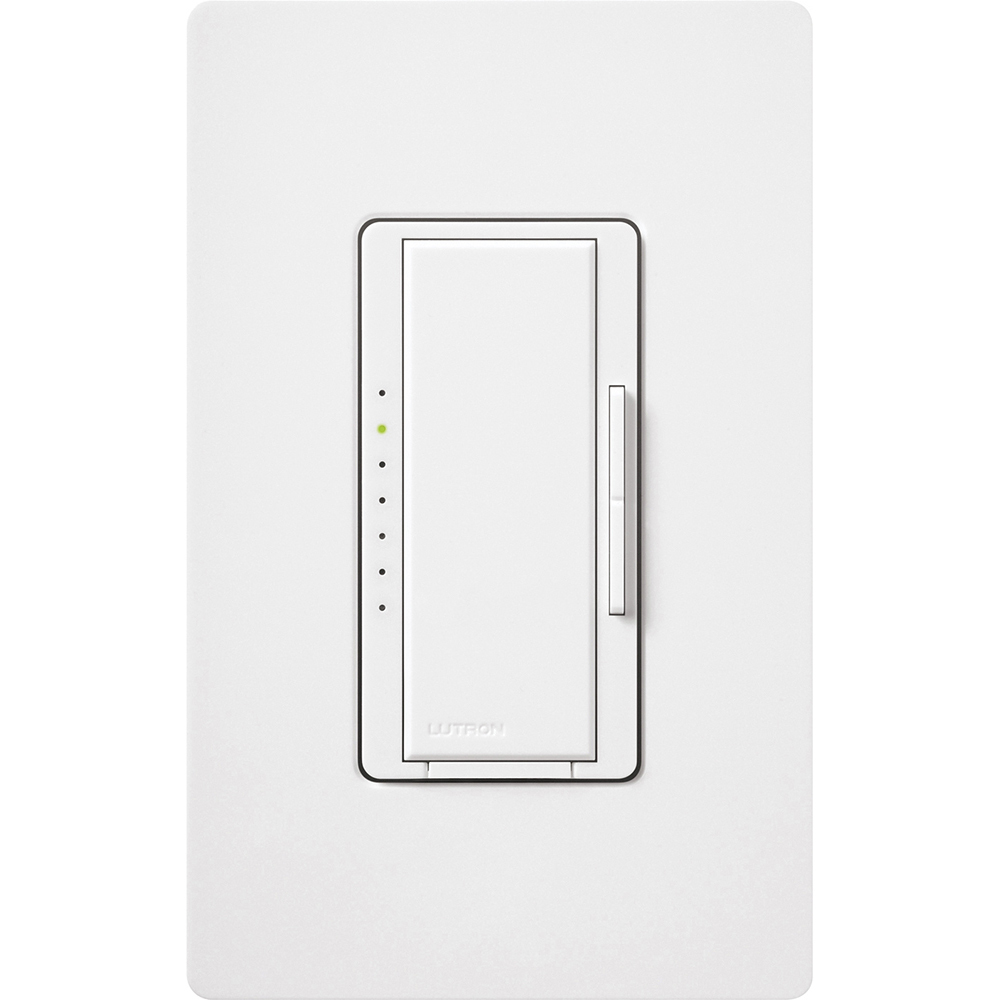 Maestro Dimmer - Gloss Finish, Incandescent/Halogen, Multi-location/single-pole, 120V/1000W in white
