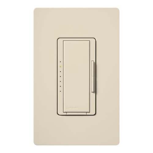 Maestro Dimmer - Gloss Finish, Incandescent/Halogen, Multi-location/single-pole, 120V/600W in light almond