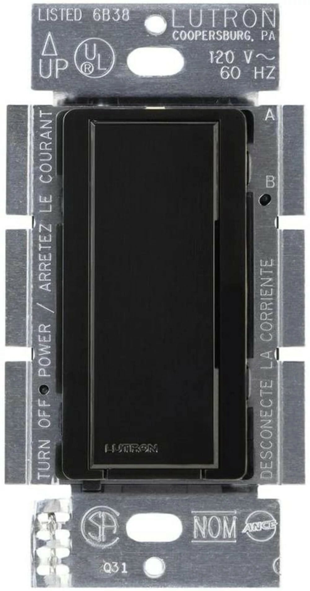 Maestro Companion switch for multi-location use, 120V, Gloss finish in black