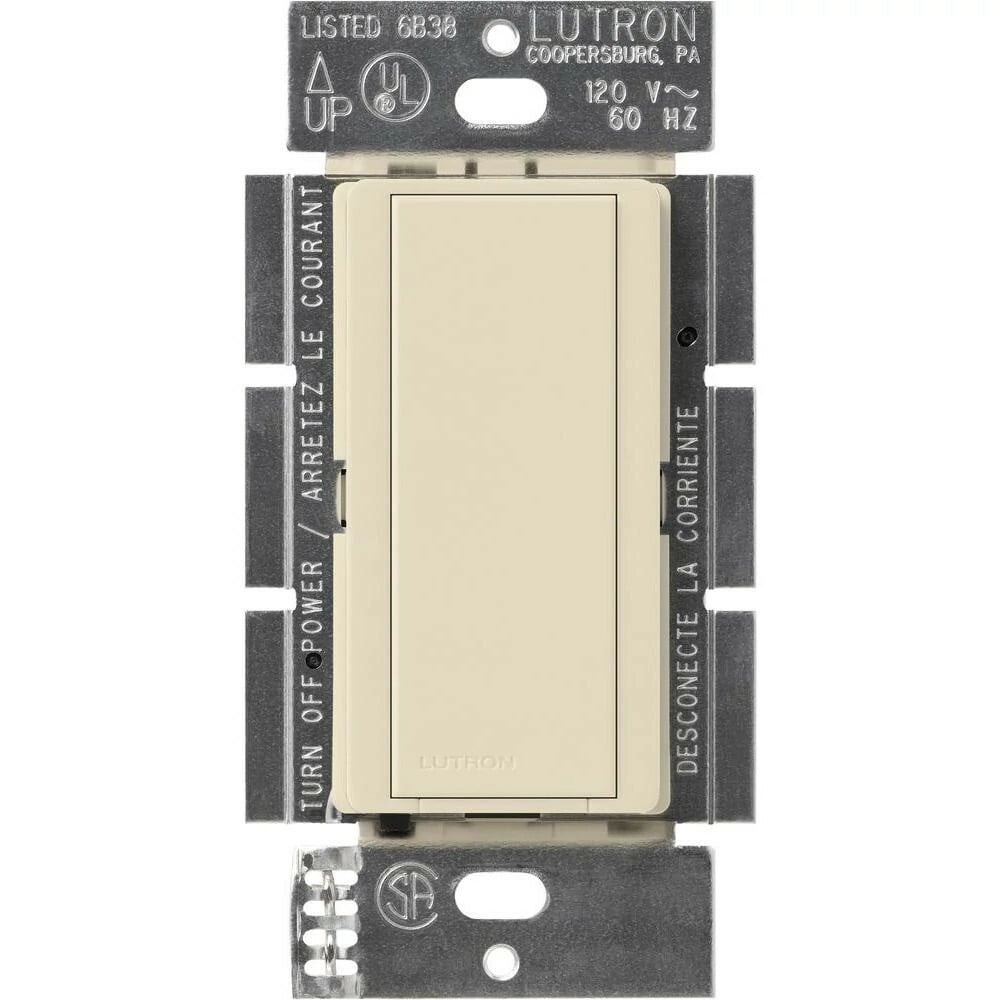 Maestro Companion switch for multi-location use, 120V, Gloss finish in light almond