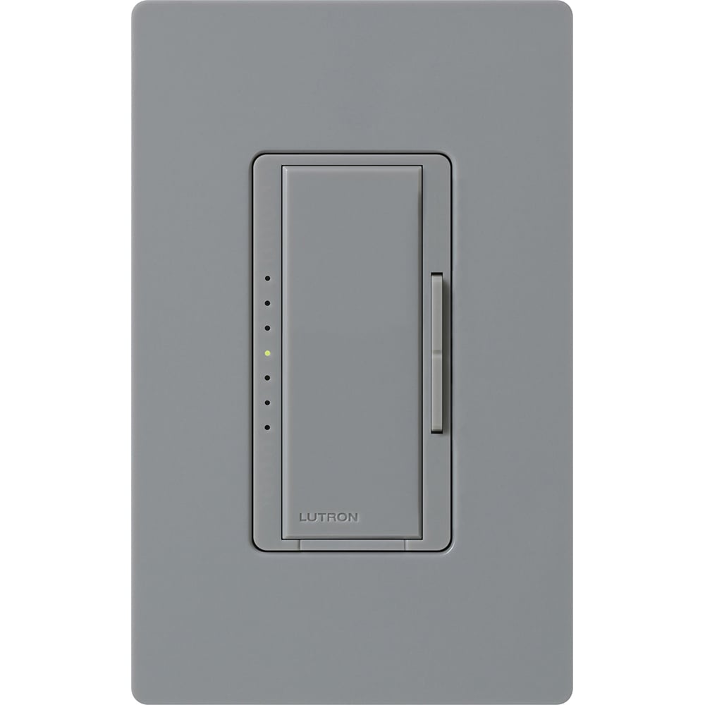 Maestro Dimmer - Gloss Finish, Magnetic Low-Voltage, Multi-location/single-pole, 120V/600VA (450W) in gray