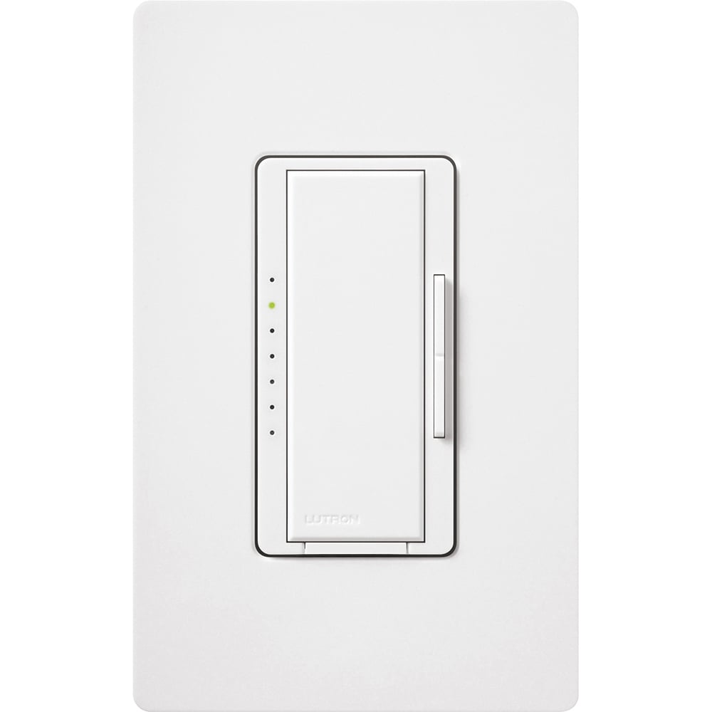Maestro Dimmer - Gloss Finish, Magnetic Low-Voltage, Multi-location/single-pole, 120V/600VA (450W) in white