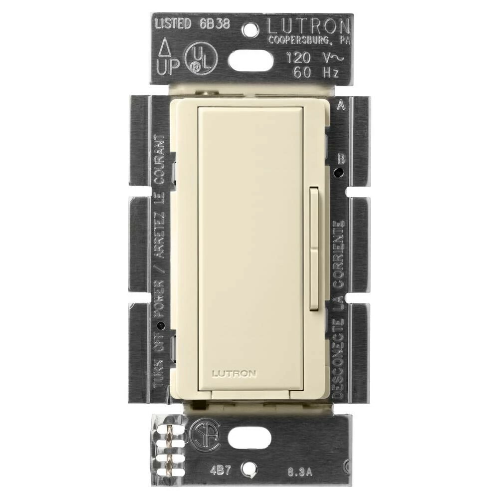 Maestro Companion dimmer for multi-location use, 120V, Gloss finish in almond