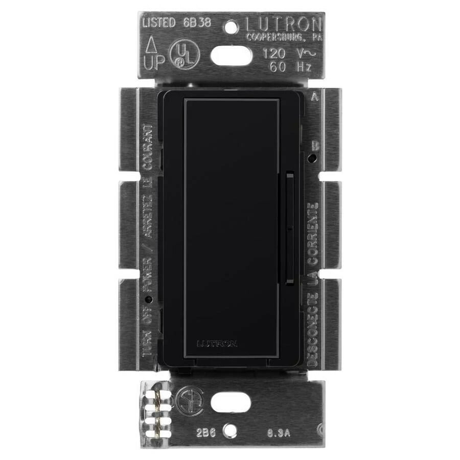 Maestro Companion dimmer for multi-location use, 120V, Gloss finish in black