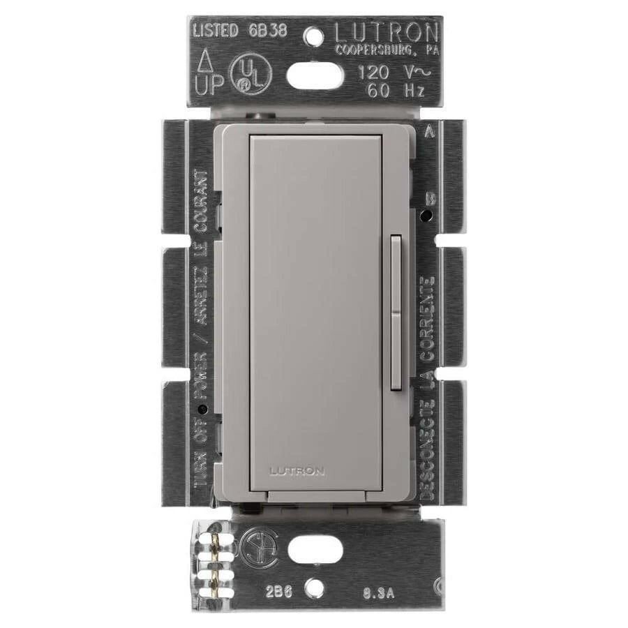 Maestro Companion dimmer for multi-location use, 120V, Gloss finish in gray