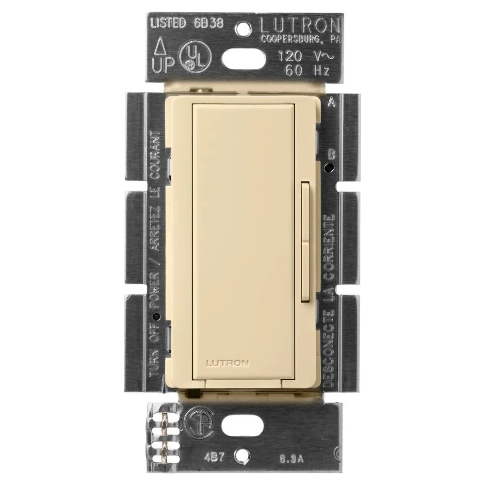 Maestro Companion dimmer for multi-location use, 120V, Gloss finish, clamshell packaging in ivory