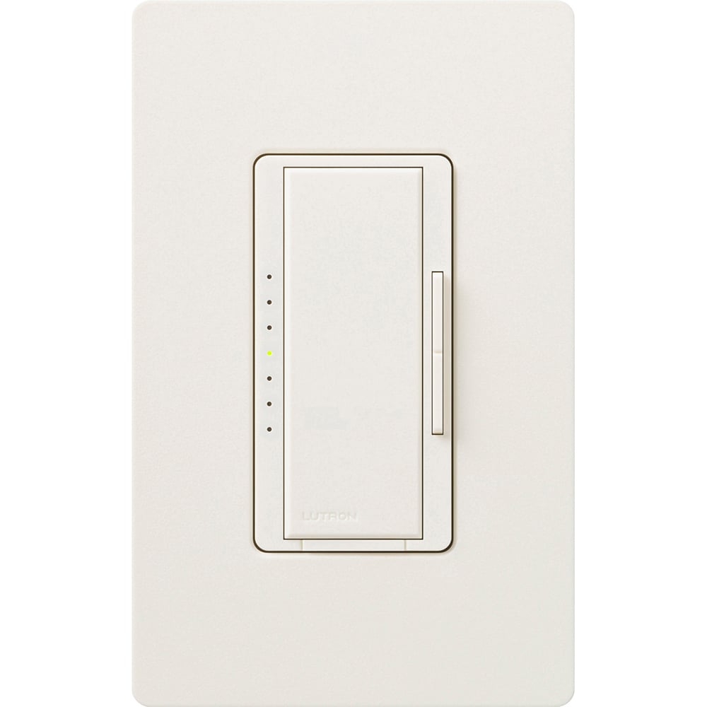 Maestro Dimmer - Satin Finish, Incandescent/Halogen, Multi-location/single-pole, 120V/1000W in biscuit