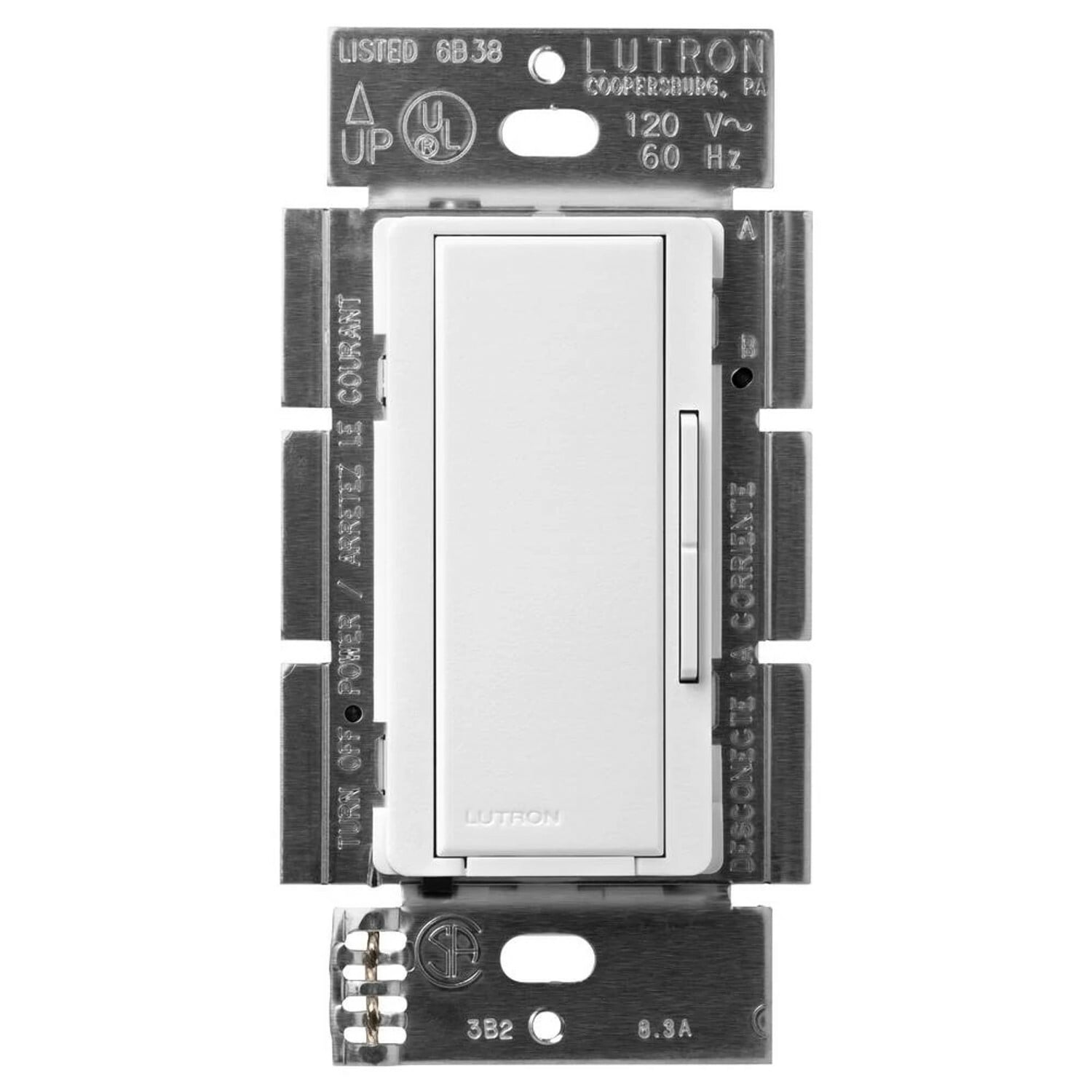 Maestro Companion dimmer for multi-location use, 120V, Satin finish in snow