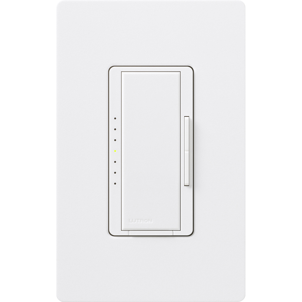 Maestro Dimmer - Satin Finish, Magnetic Low-Voltage, Multi-location/single-pole, 120V/1000VA (800W) in snow