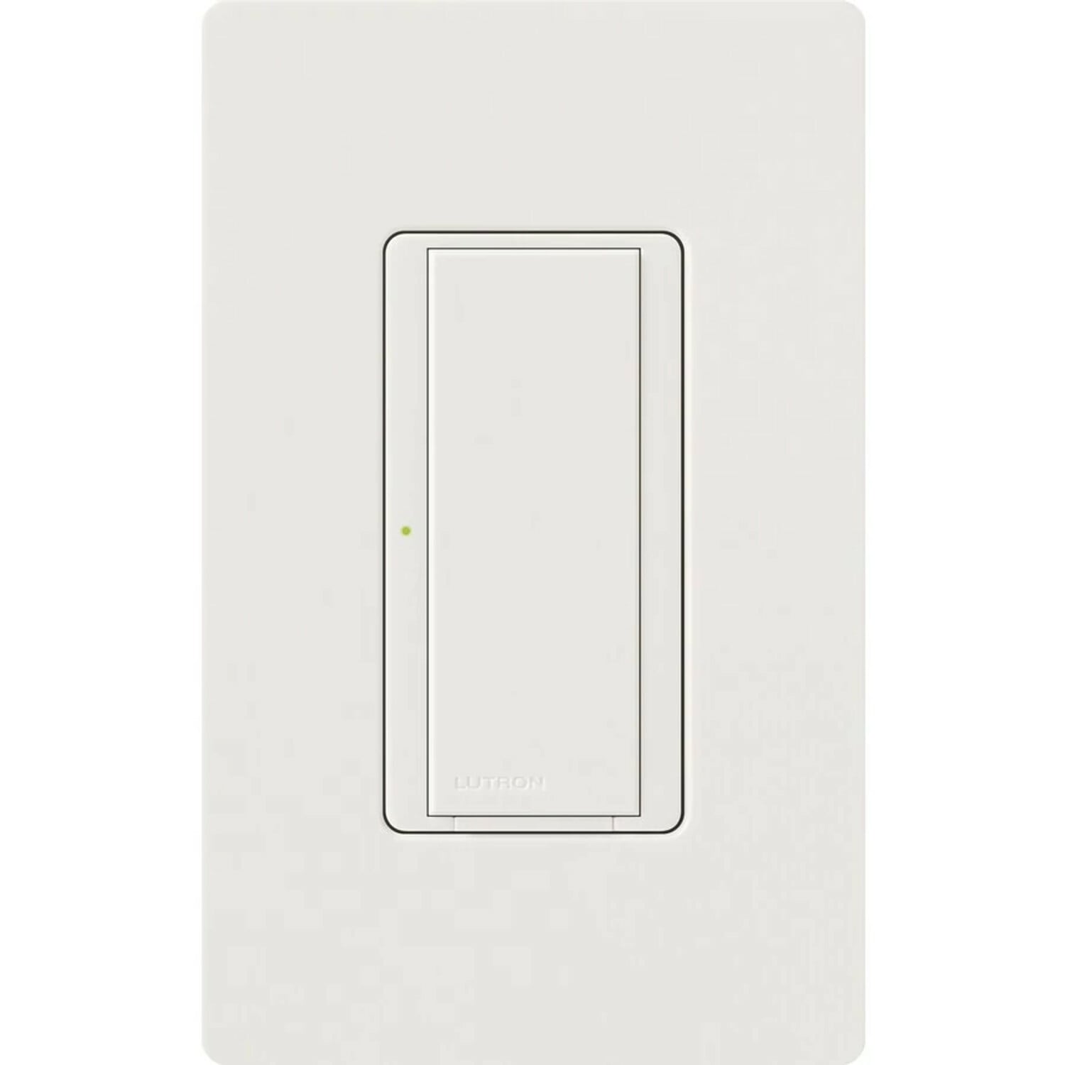 Maestro Switch - Satin Finish, Incandescent/Halogen, Magnetic Low-Voltage, Electronic Low-Voltage, Fluorescent, Multi-location/single-pole, 120V/8A in snow