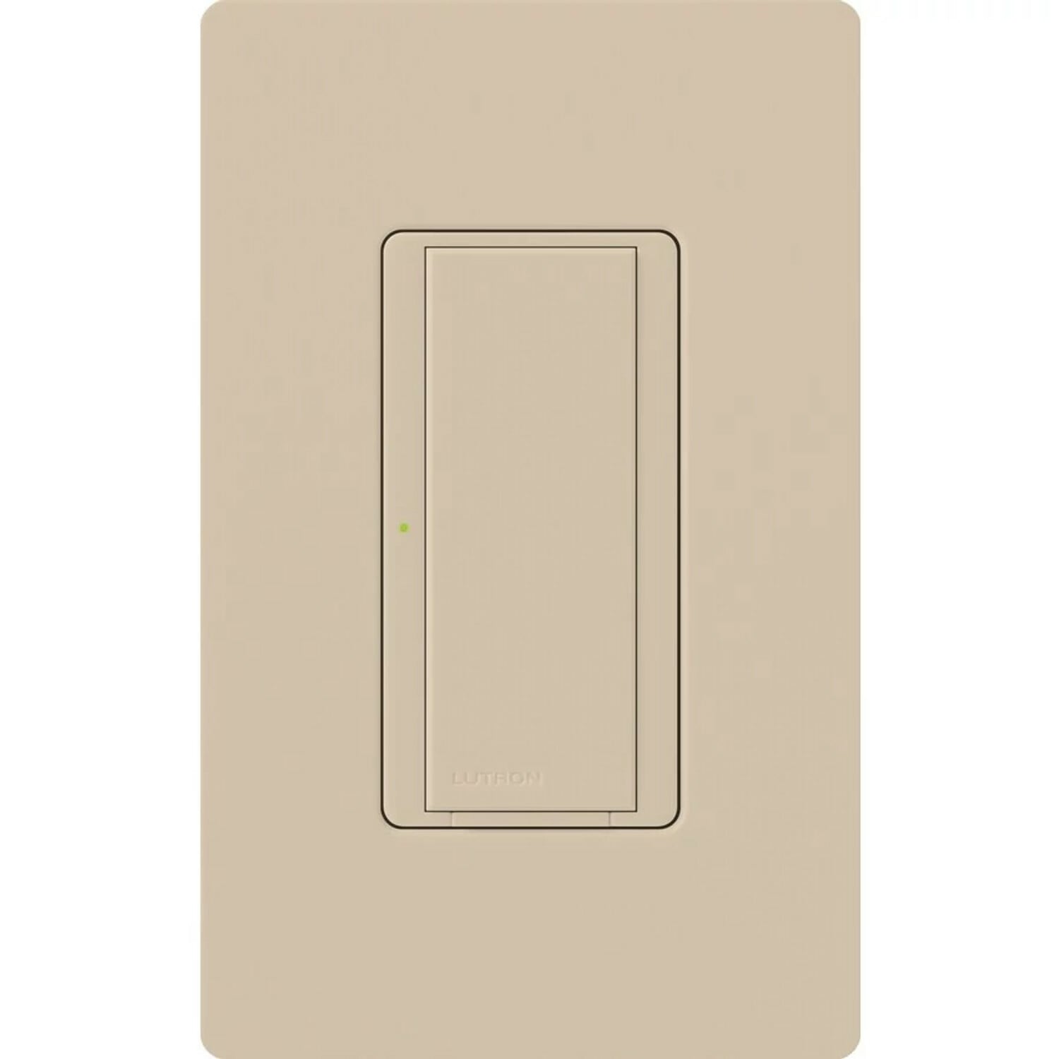 Maestro Switch - Satin Finish, Incandescent/Halogen, Magnetic Low-Voltage, Electronic Low-Voltage, Fluorescent, Multi-location/single-pole, 120V/8A in taupe