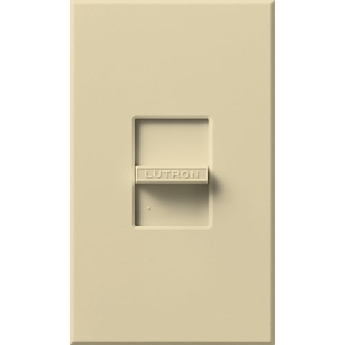 Nova Dimmer, Fluorescent or LED Dimming with 3-Wire Ballasts and Drivers, Single-pole (small control), 120V/16A in ivory