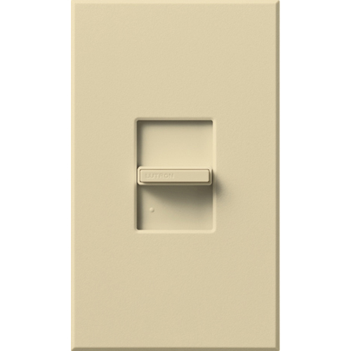 Nova T Dimmer, Fluorescent or LED Dimming with 3-Wire Ballasts and Drivers, 3-way/single-pole (small control), preset, 277V/6A in ivory