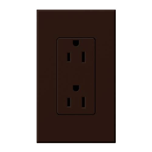 Duplex 15 A receptacle, 125V/15A in brown