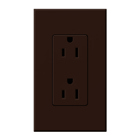 Duplex 15 A receptacle, 125V/15A in brown
