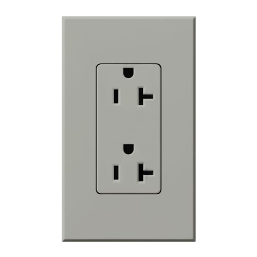 Duplex 20 A receptacle, 125V/20A in gray