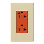 Duplex isolated ground 20 A receptacle, 125V/20A in ivory
