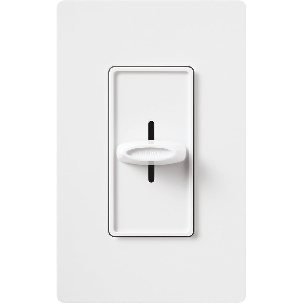 Skylark Slide-to-Off Dimmer, Incandescent/Halogen, Single-pole, 120V/1000W in white