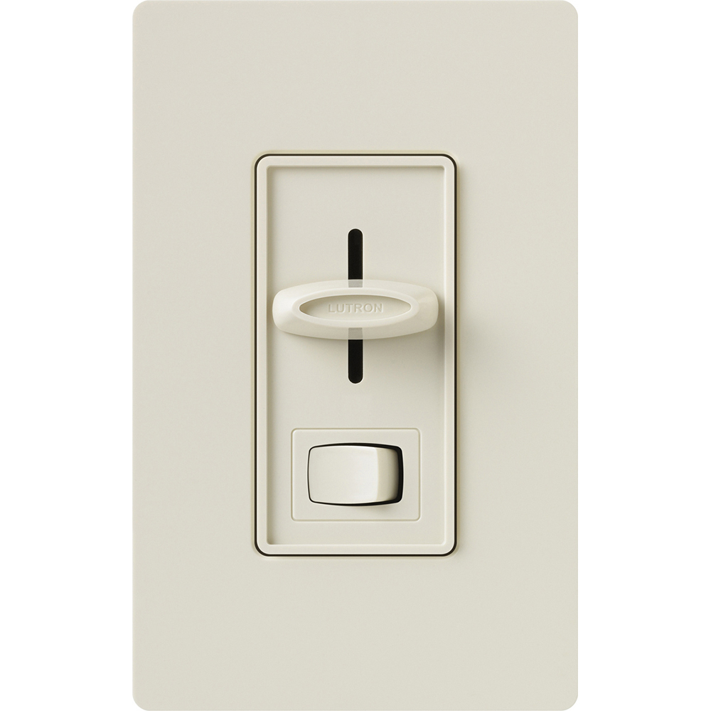 Skylark Dimmer with On/Off Switch, Incandescent/Halogen, 3-way, preset, 120V/1000W in light almond
